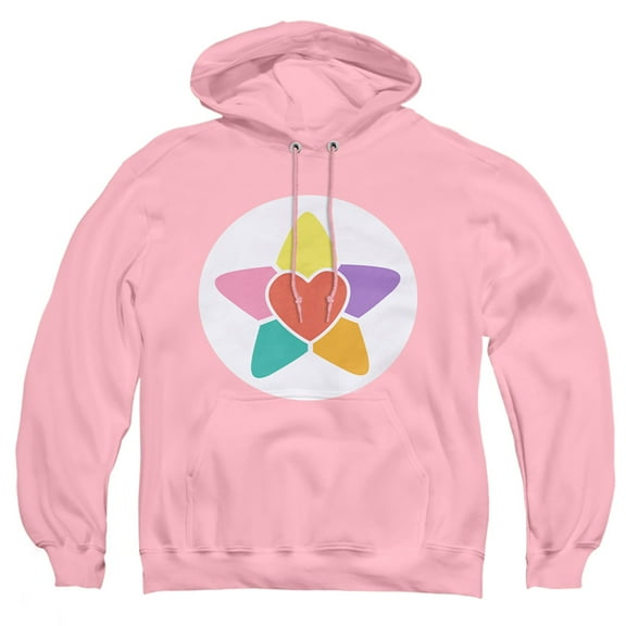 Care Bears: Unlock the Magic True Heart Bear Belly Adult Pull-Over Hoodie, Pink, Medium