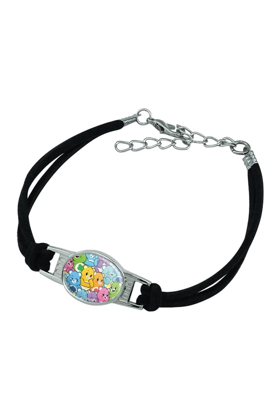 Care Bears: Unlock the Magic Very Many Bears Novelty Suede Leather Metal Bracelet