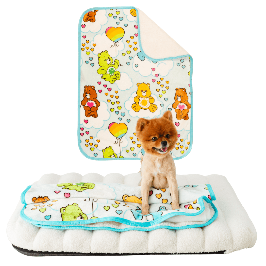 Care Bears Waterproof Fleece Sherpa Dog Pet Throw Blanket, 30x40 Small