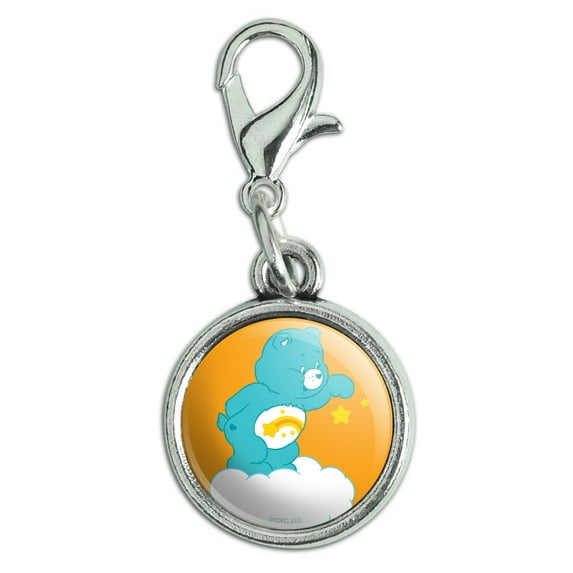 Care Bears Wish Bear Antiqued Bracelet Pendant Zipper Pull Charm with Lobster Clasp