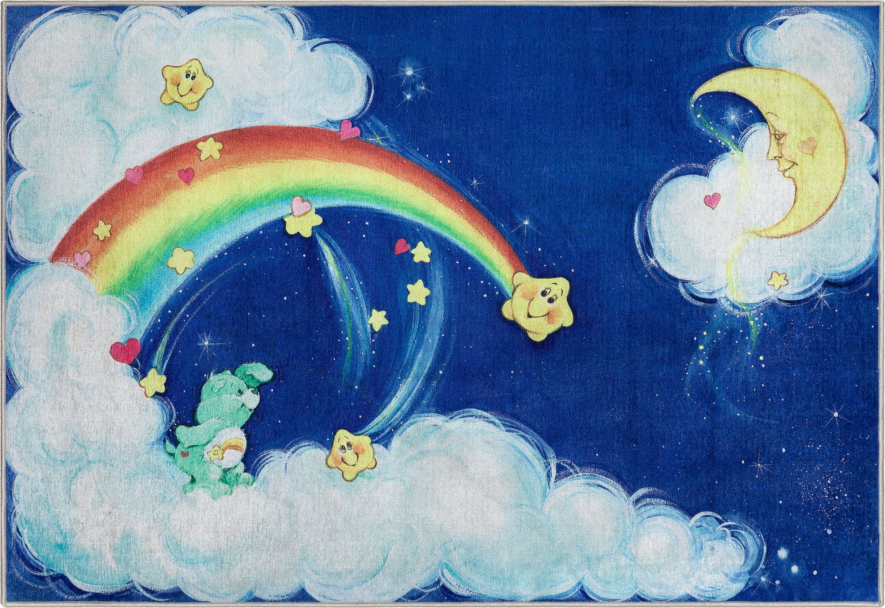 Care Bears Wish Bear and the Moon 6' x 9' Blue Area Rug by Well Woven ...