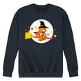 thumbnail image 1 of Care Bears - Witch And Flying Broomstick Trick Or Sweet Bear - Men's Crew Fleece Sweatshirt, 1 of 5