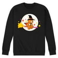 thumbnail image 1 of Care Bears - Witch And Flying Broomstick Trick Or Sweet Bear - Men's Crew Fleece Sweatshirt, 1 of 5