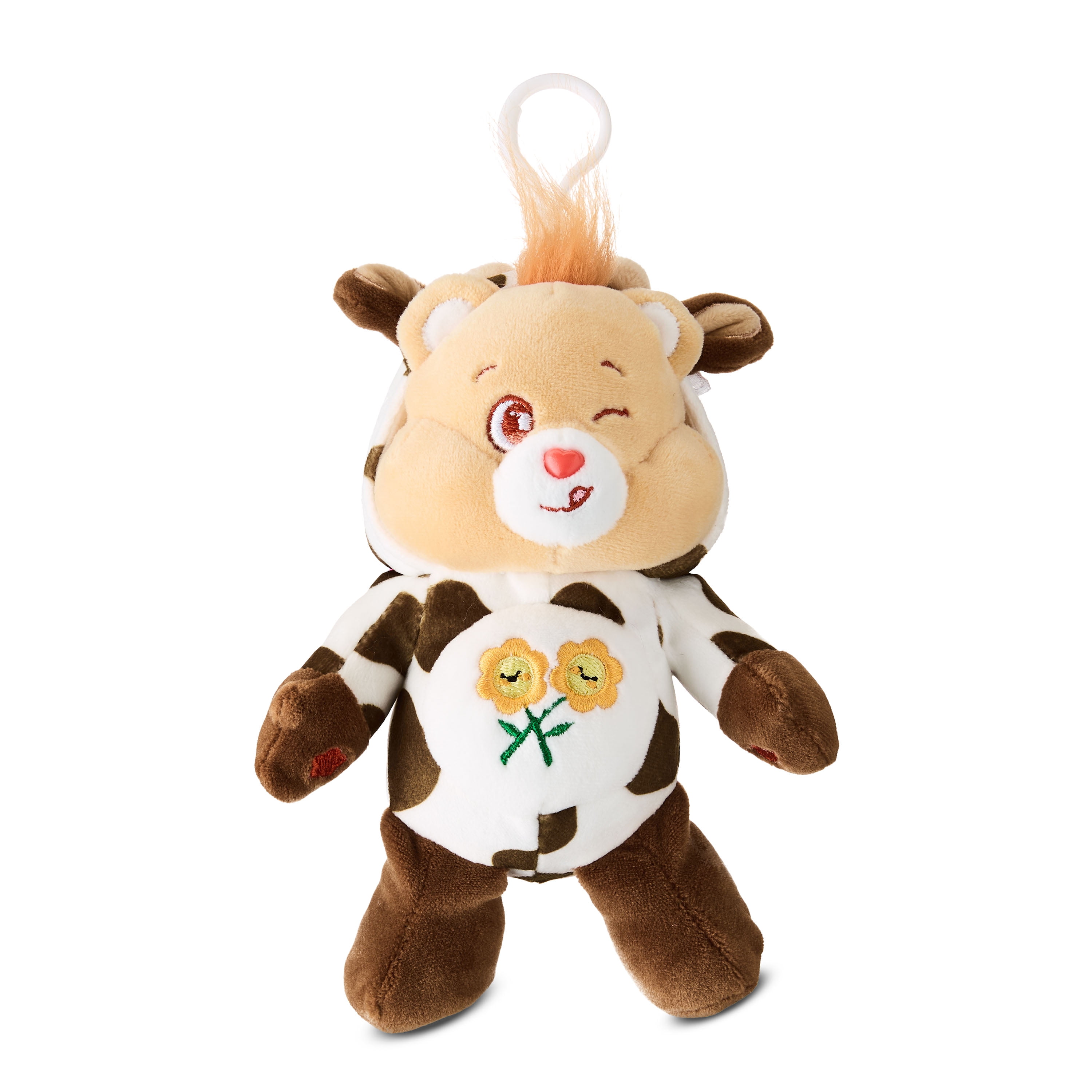 Care Bears With White And Brown Cow Dress Up Backpack Clip, Orange