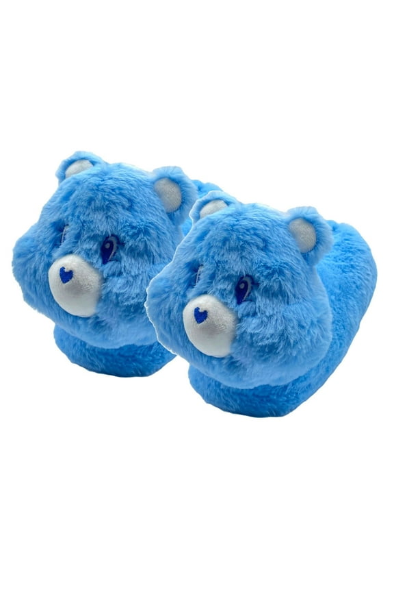 Care Bears Women's Grumpy Bear 3D Plush Head Slippers, 1-Pack, Sizes XS/S, M/L, L/XL