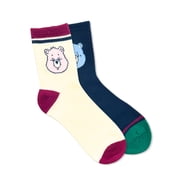 Care Bears Women's Mid-Crew Socks, 2-Pack, Size 4-10