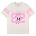 thumbnail image 1 of Care Bears Women's Shirt, Graphic Print Varsity Stripe Sleeve Athletic Tee Ivory – 2XL, 1 of 7