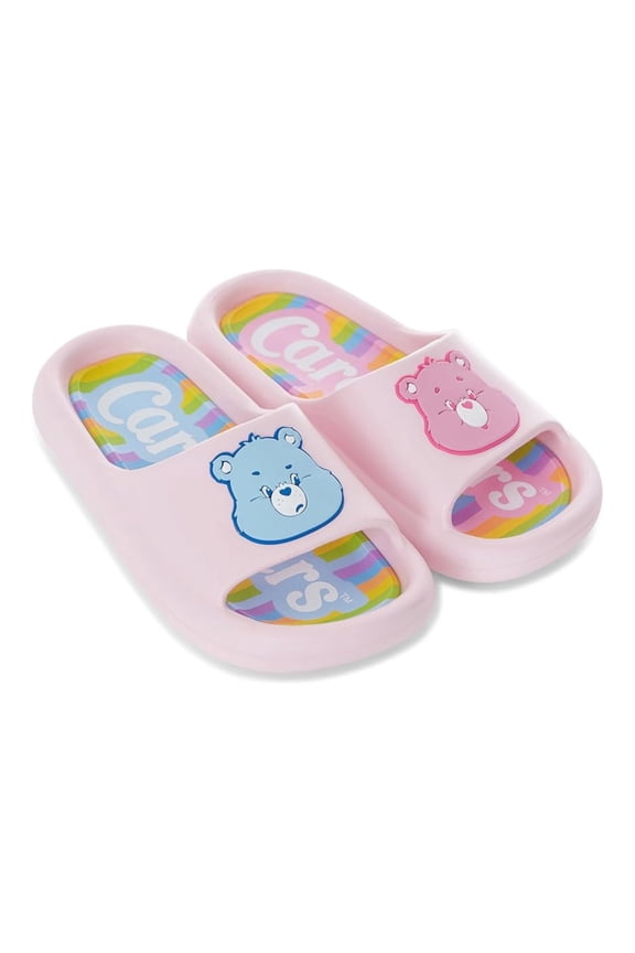 Women’s Slides, Printed Cheer Friend Comfort Foam Slip-on Sandals Slides Pink - 9