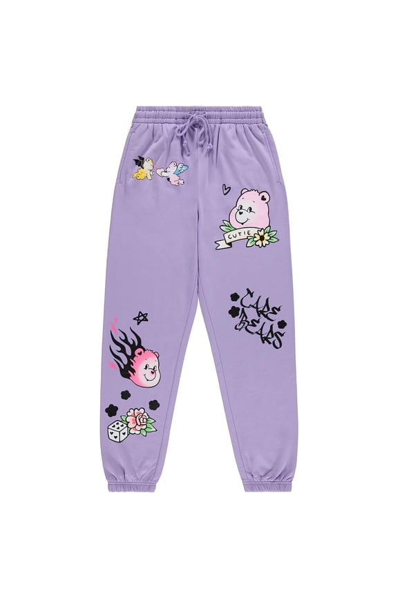 Women's Sweatpants, Printed Cheer Friend Athletic Jogger Sweatpants Spring Lilac – L