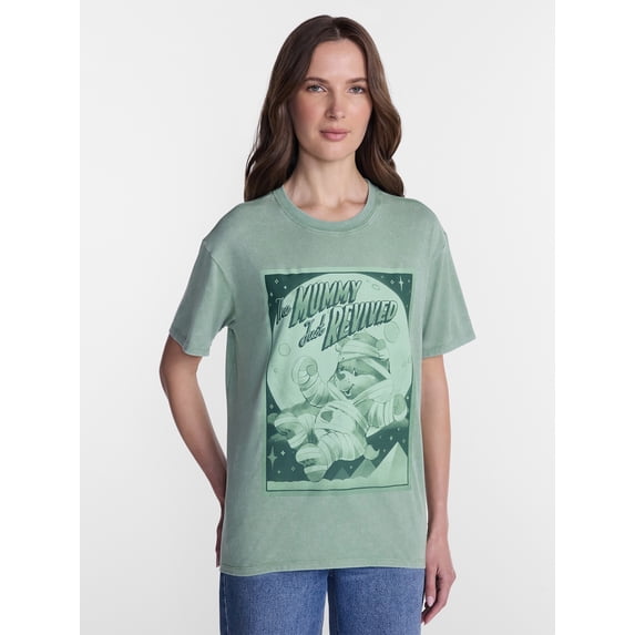 Care Bears Women’s Mineral Wash Halloween Graphic Tee, Sizes XXS-XXL