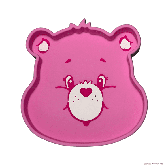 Care Bears by The Clever Baby Cheer Bear Silicone Suction Plate, BPA-Free Food-Grade Silicone, Strong Suction for Babies & Toddlers