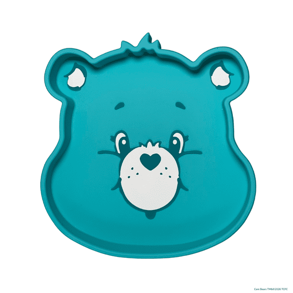 Care Bears by The Clever Baby Wish Bear Silicone Suction Plate, BPA-Free Food-Grade Silicone, Strong Suction for Babies & Toddlers