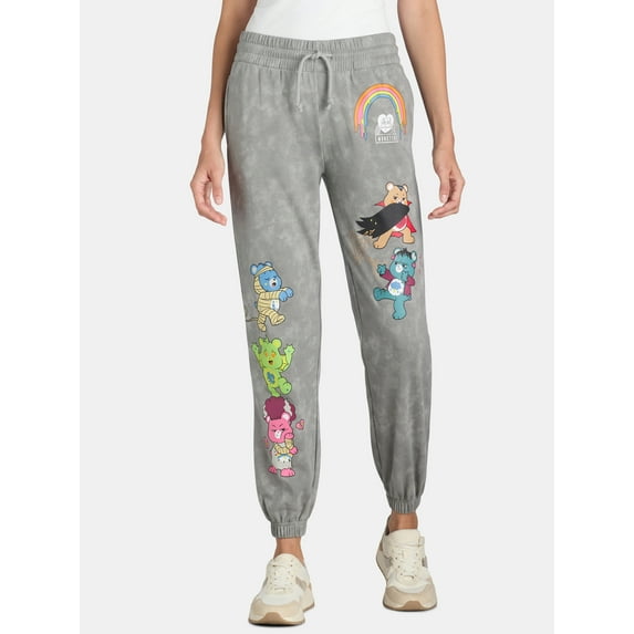 Care Bears Rainbow Drip, Graphic Print Jogger Pants, Women's