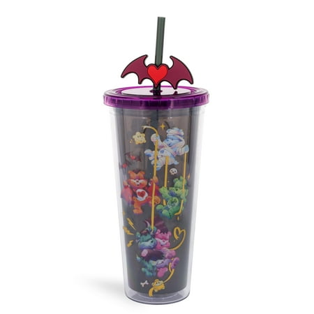Care Bears x Universal Monsters 24-Ounce Carnival Cup With Lid and Straw Topper