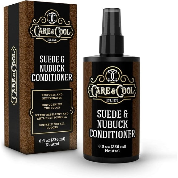Care & Cool Suede and Nubuck Conditioner, Renovator, and Protector. Your Best Choice for Waterproofing and Rejuvenating The Delicate Structure Against The Elements and Abrasive Impurities (8 Fl Oz)