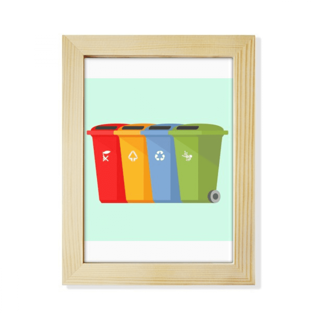 Care Environment Classify Dustbin Desktop Adorn Photo Frame Display Art ...