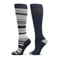 thumbnail image 1 of Care Fit Solutions 2 Pair Pack Striped Cotton Blend Graduated Compression Socks, 1 of 7