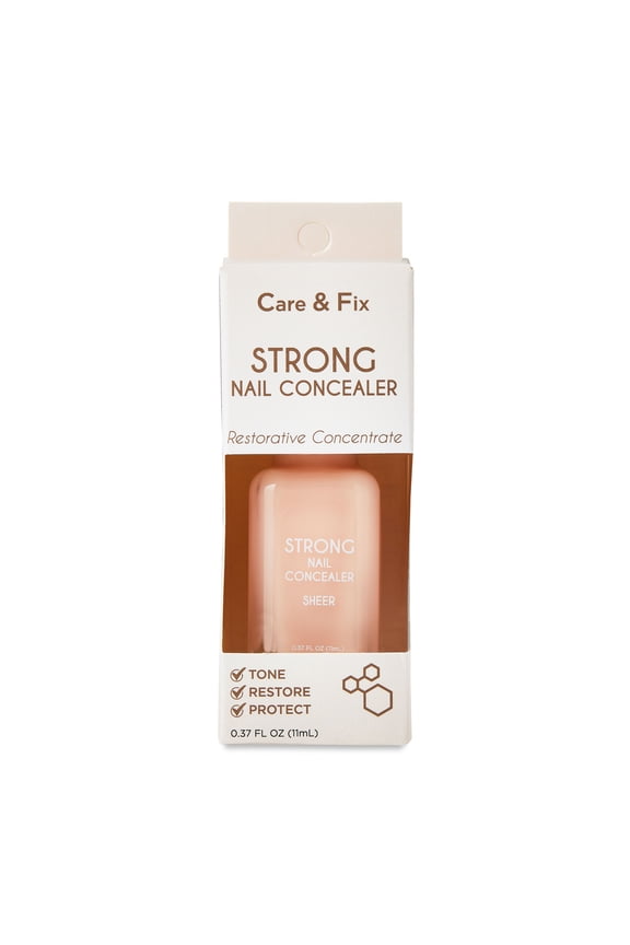Care & Fix Strong Nail Concealer to Tone Restore & Protect Nails, Sheer Color, 0.37 fl oz