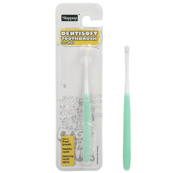 Care Kit for Small Dogs and Cats with Soft Miniature Brush Heads for Gentle Teeth Cleaning