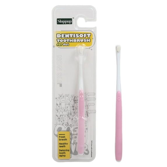 Care Kit for Small Dogs and Cats with Soft Miniature Brush Heads for Gentle Teeth Cleaning