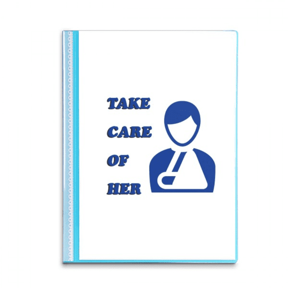 Care Men Injury Body Art Deco Fashion Book Sheet Protectors Portfolio Binder Folder