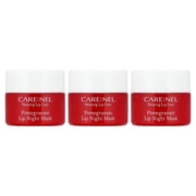 CareNel Lip Night Mask Set, Pomegranate, 3 Pieces, 5 g Each