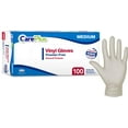 Care Plus Medium Size Disposable Vinyl Gloves Heavy Duty Non Sterile