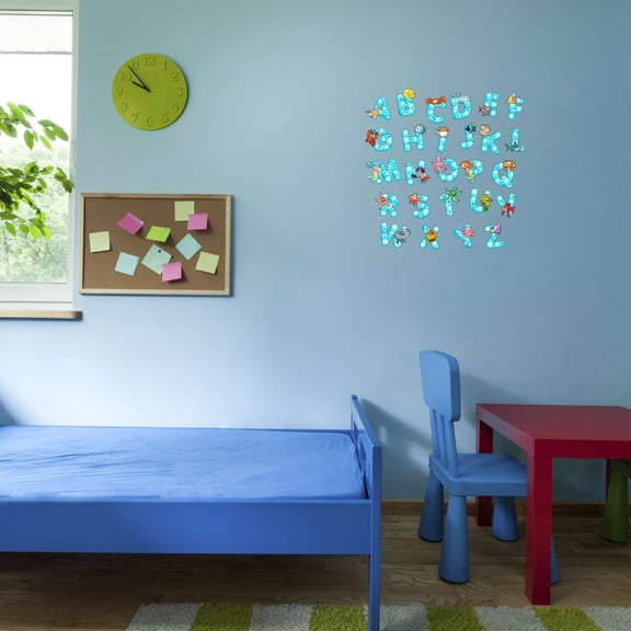 Care Taker Abcd Playful Animal Wall Decal Decoration Abc Stickers Alphabet Sea Animals Vinyl Decal Lasts Years And Easily Removable - Size: 10 In(W) X 10 In(H)