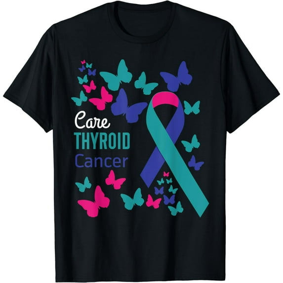 Care- Thyroid Cancer Awareness Supporter Ribbon T-Shirt