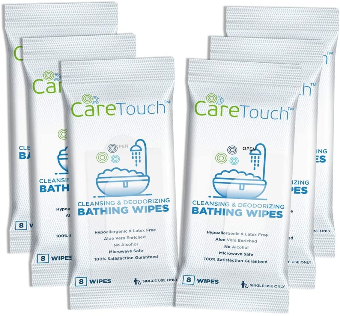 Care Touch Body Wipes for Adults No Rinse, Cleansing Shower Wipes