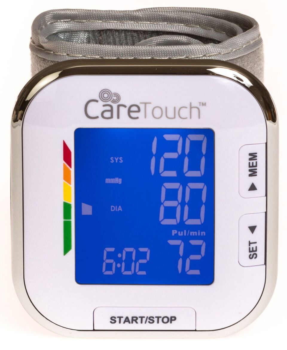 Care Touch Platinum Black - Automatic Digital Wrist Blood Pressure Mon