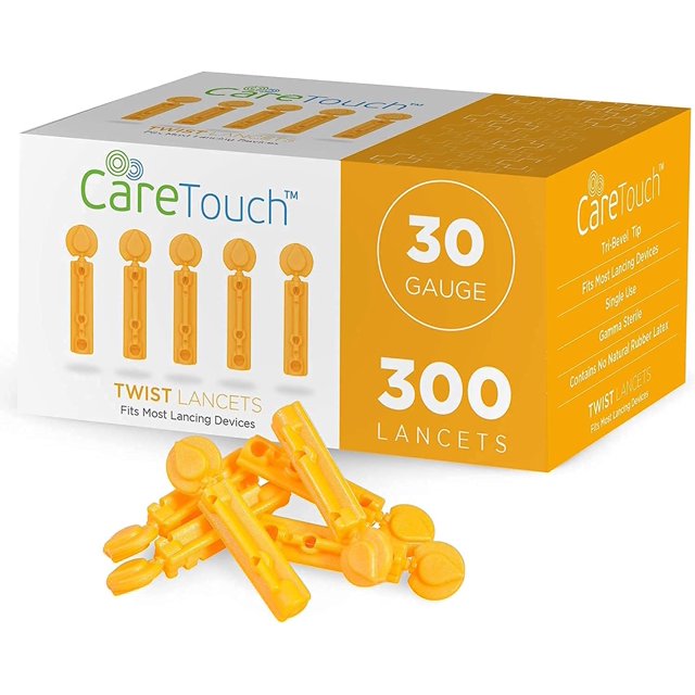 Care Touch Lancets for Diabetes Testing 30 Gauge Diabetic Lancets for