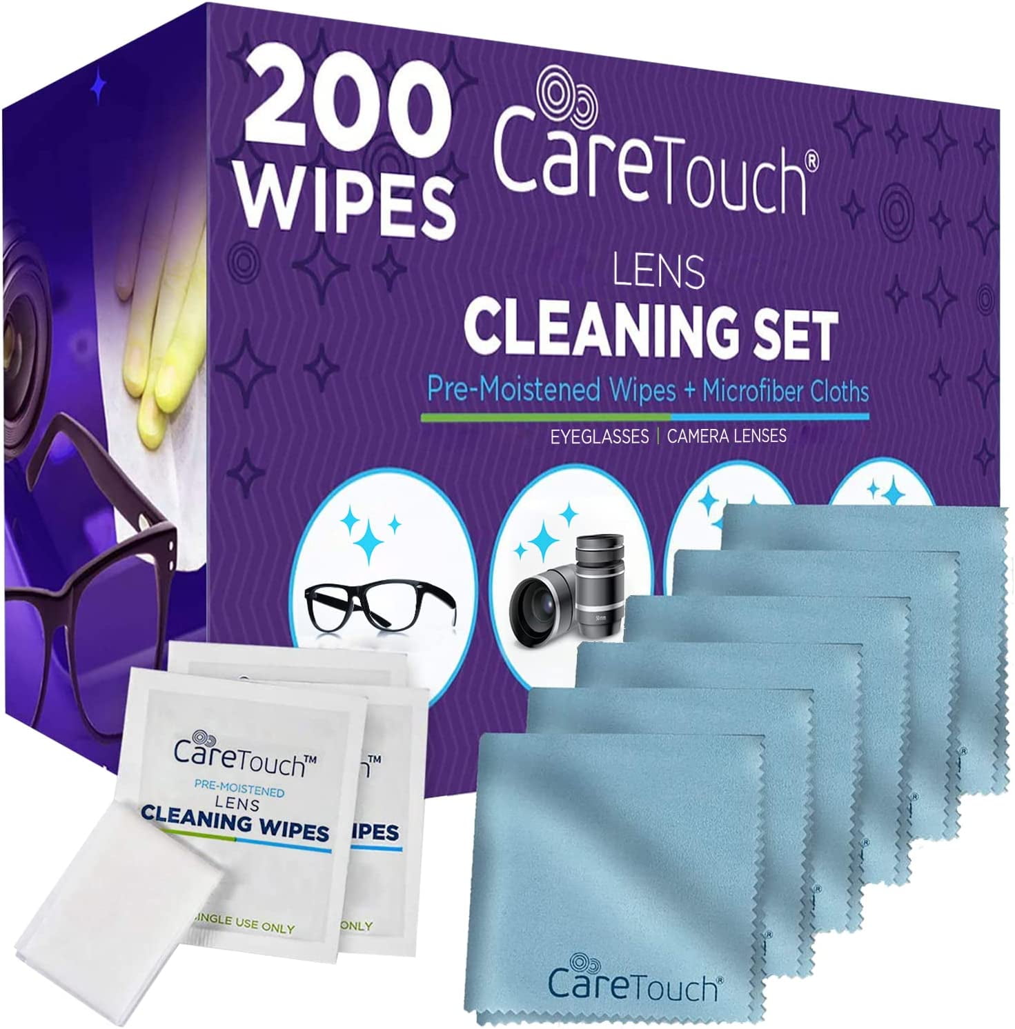 Care Touch Microfiber Cleaning Cloths, 12pk - Glasses Cleaner