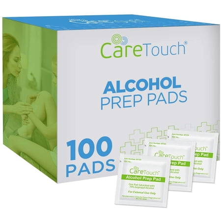 Care Touch Sterile Alcohol Prep Pads, 2-Ply, 100 Count