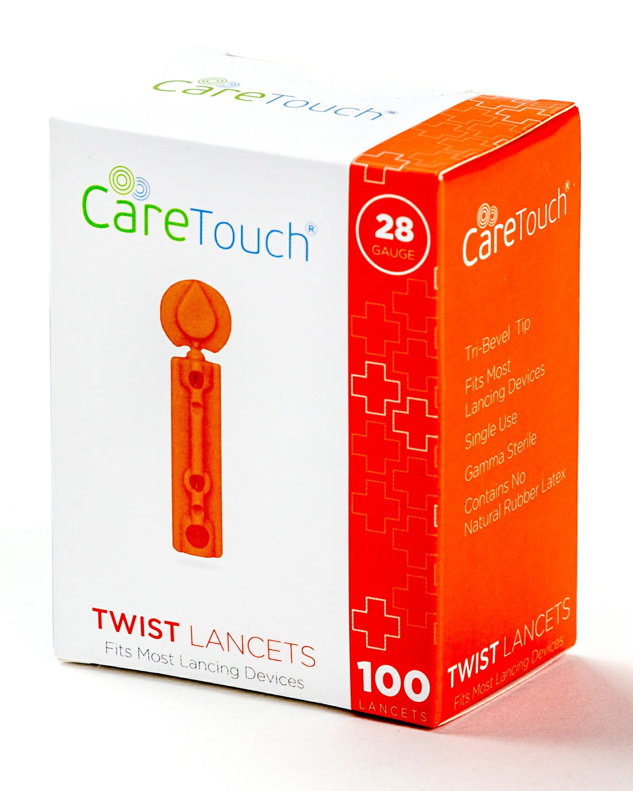 Care Touch Twist Top Lancets, 28 Gauge 100 Lancets