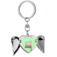 thumbnail image 1 of Care Trees No Logging Art Deco Fashion Heart Angel Wing Key Chain Holder, 1 of 3