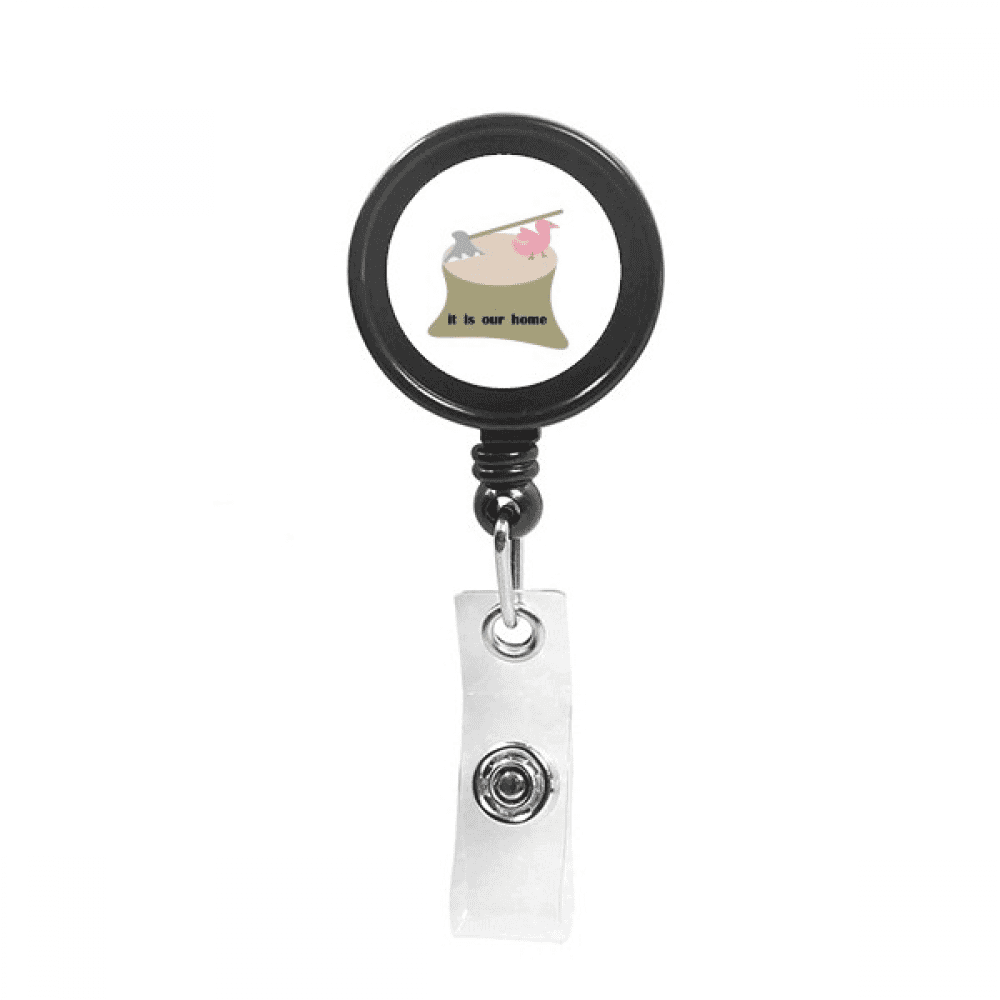 Care Trees No Logging Art Deco  Fashion Retractable Keychain Badge Holder ID Badge