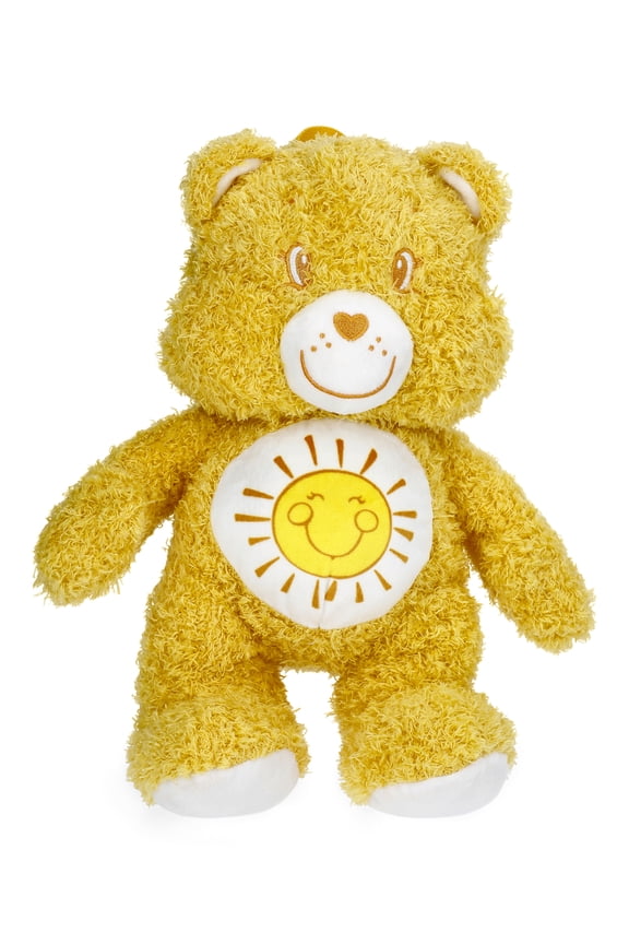 Girls Funshine Bear Plush Backpack, Yellow