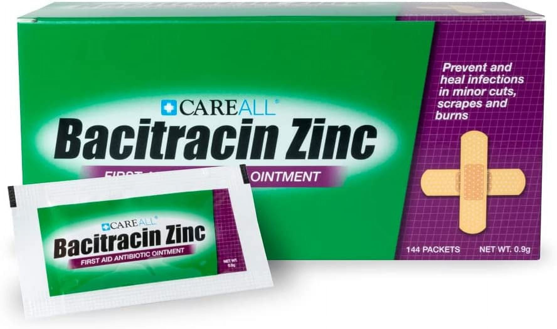 CareALL Bacitracin Antibiotic Zinc Ointment 0.9gr Foil Packet. First