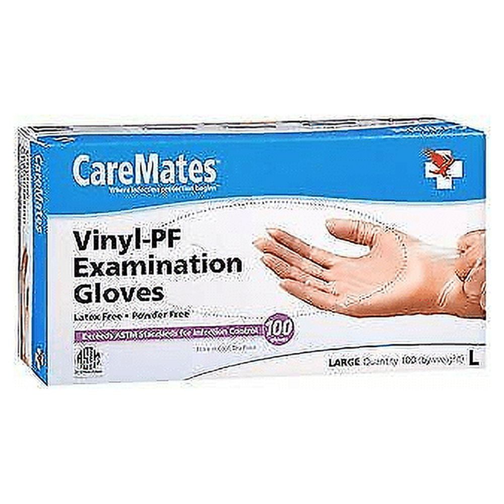 CareMates VinylPF Disposable Examination Gloves Latex & Powder Free