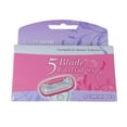 CareOne Women's 5 Blade Razor Blade Refills, 4 count
