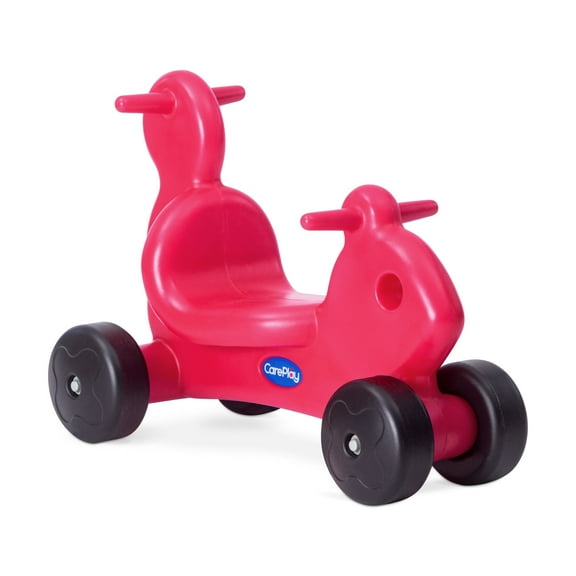 CarePlay 2-in-1 Squirrel Push & Ride On Toy, Indoor & Outdoor Use, 50 lb Capacity, Red