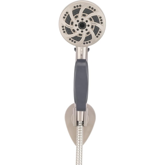 CareSpa Brushed Nickel Handheld Shower Head with 5 Spray Settings and Extended Hose