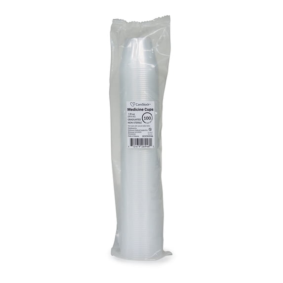 CareStock Medicine Cups, Disposable Cup with Measurement Lines, 100 Count, 50 Packs, 5000 Total