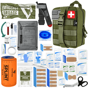 CareTac IFAK Trauma & First Aid Kit with CAT Gen 7 Tourniquet for Emergency Bleeding Control and Wound Care