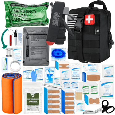 CareTac Tactical Trauma IFAK First Aid Kit – Tourniquet, Bleed Control for Camping, Travel & Survival