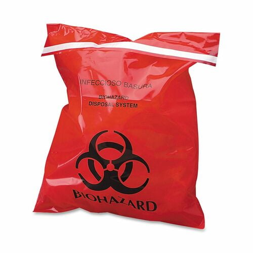 CareTek Stick-On Biohazard Infectious Waste Bags - 9 CareTek Stick-On Biohazard Infectious Waste Bags - 9