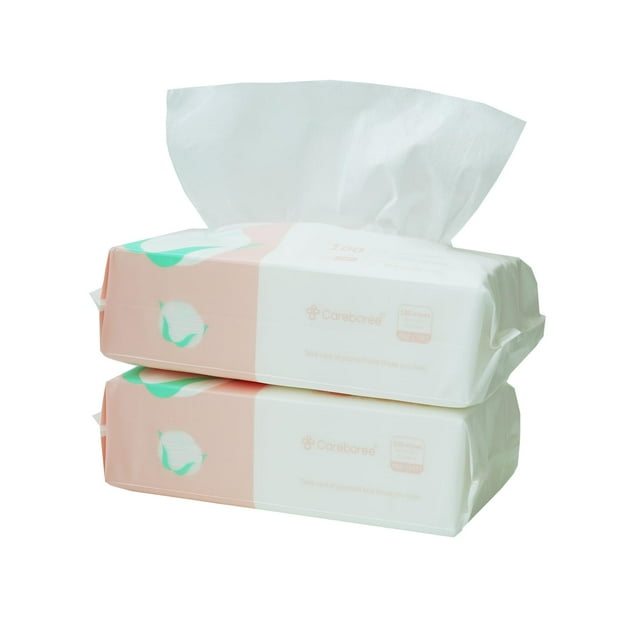 Careboree 200 Count Ultra Soft Dry Baby Wipes Unscented MultiPurpose