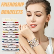 STIWEE Carede Friendship Bracelets,TS Inspired Bracelets Set, Lover Sw1ftie Bracelets For Women And Girls Speaknow Red Evermore 3ras Bracelets,Pack Of 12
