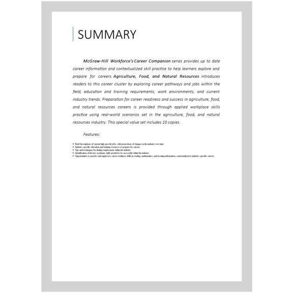 Pre-Owned Career Companion: Agriculture, Food, and Natural Resources Value Pack (10 Copies), (Paperback)